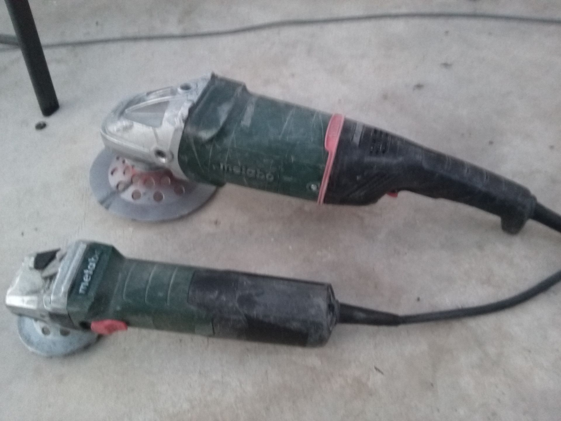 Metabo W 24-230 MVT Concrete Grinder.+ Metabo WEV 15-125 HT Angle grinder