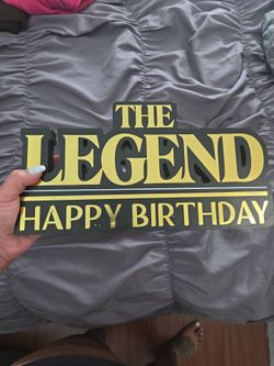 The legend wooden birthday sign