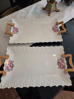 BRAND NEW ONE OF A KIND SERVING PLATES