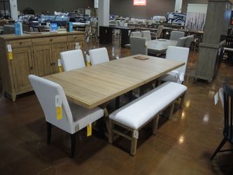 Trisha Yearwood Todays Traditions Hickory Trestle Dining Table - Light Hickory