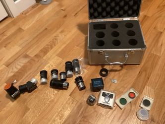 Telescope Accessories Lot – Tele Vue Diagonal, Starizona Flattener, Eyepieces & Filters (1.25") Desc