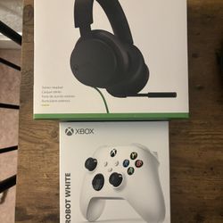 Xbox Controller And Headset 