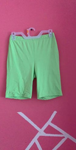 Green biker shorts