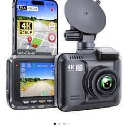  ROVE - R2-4K Dash Cam 4K Ultra HD 2160P Car Dashboard Camera Built In Wi-Fi 6 & GPS - Black