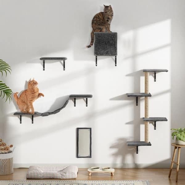 Cat Climber, Cat tree house, 5-Piece Wall Mounted Cat Tree Shelves, NEW