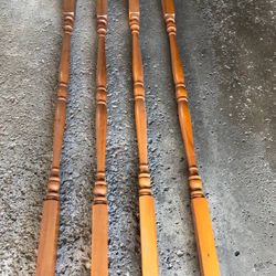 Vintage wooden spindles (72” tall)