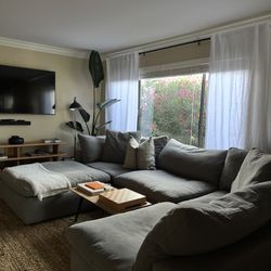 Grey Modular Sectional Couch – 5 Pieces 