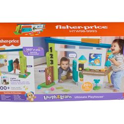 Fisher-Price Baby Learning Toy Laugh & Learn Ultimate Playhouse with Smart Stages, 9 Pretend Play Accessories, Infants & Toddlers, Ages 6+ Months