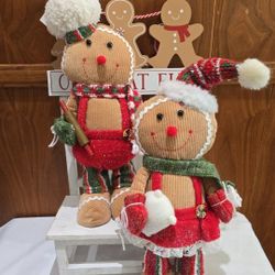 Gingerbread Standing Plush Set
