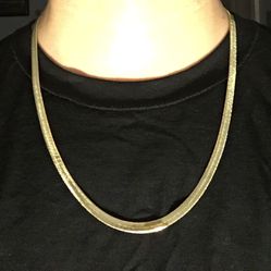 Gold Chain Herringbone Chain 24in 6mm Necklace 