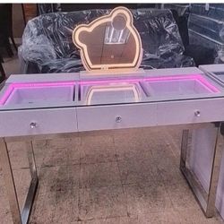 New Vanity Desk With Different Colors Lights Only $700