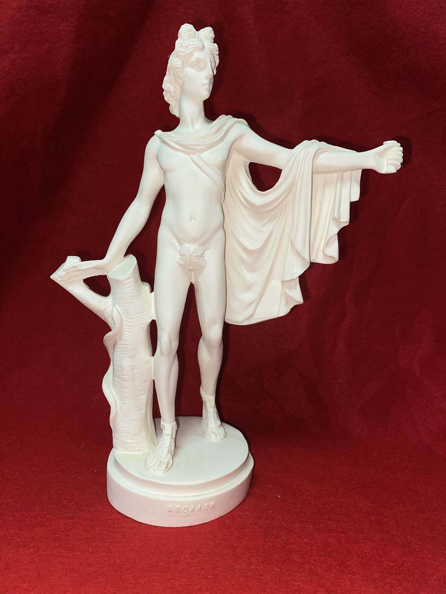Vintage 9.5 Inch Alabaster Greek Apollo Figurine Imported From Greece (2 available)