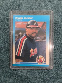 Reggie Jackson Fleer Baseball Card Angels