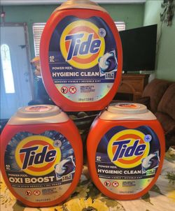 Tide pods 45XL...$18 each (cada bote)