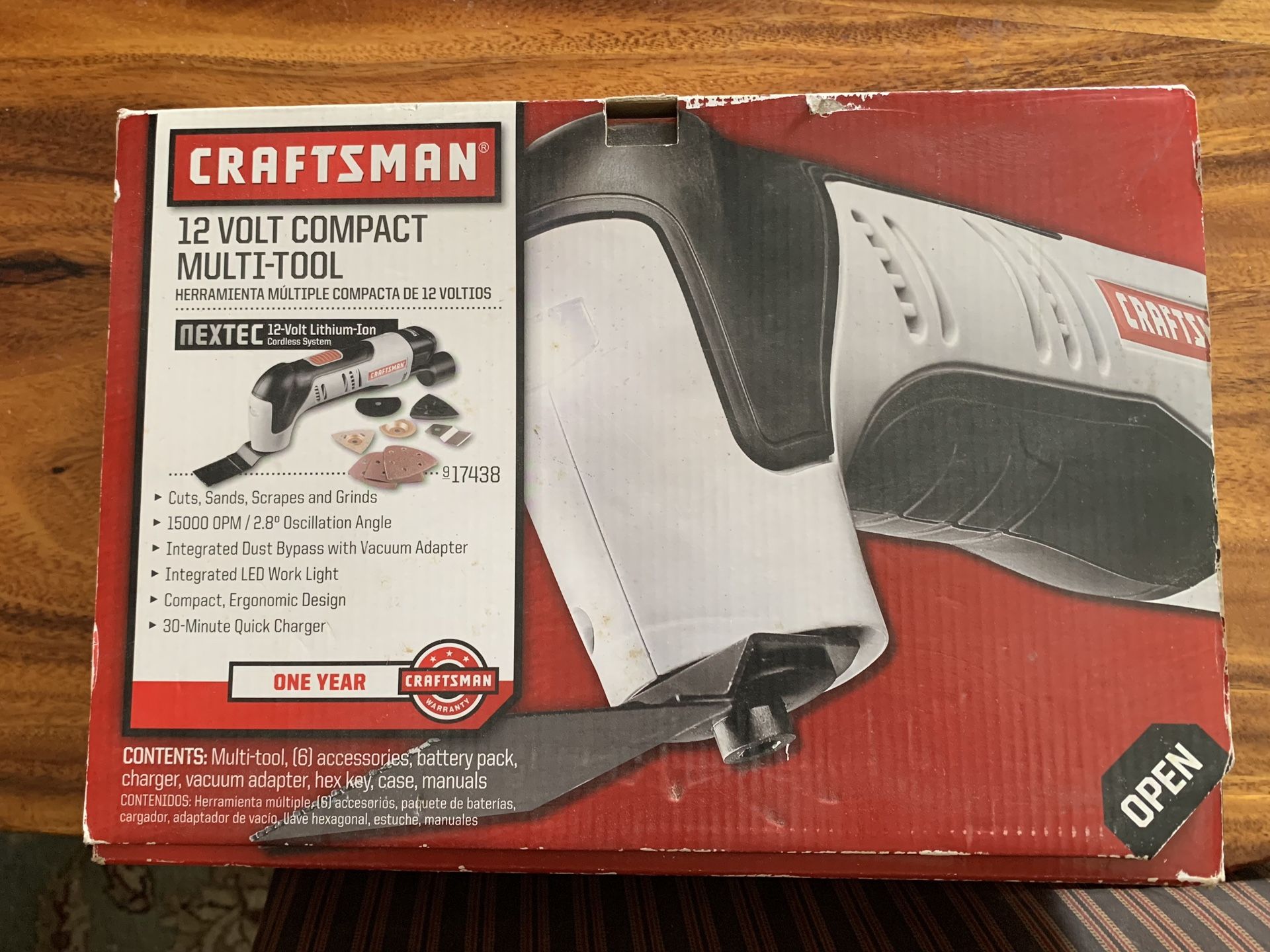 New, Never Used Craftman Multi-tool With Attachments Battery And Charger