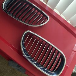 Oem bmw chrome grill kidneys for 04-10 bmw 5 series e60 e61