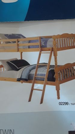 TWIN/TWIN. BUNK BED. WHITE OR NATURAL. $300. With bunk bed mattress $420