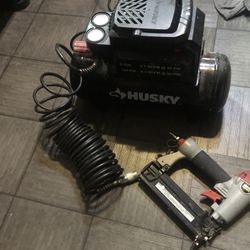 2 Gal Husky Air Compressor With Finish Nailer