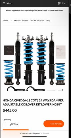 Honda civic coilovers & cambers