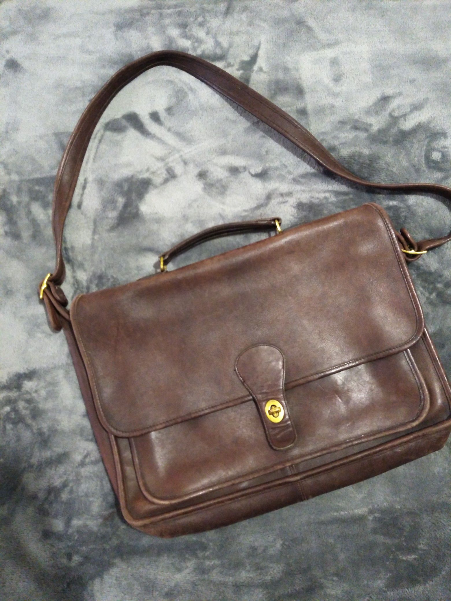 Coach Leather Messenger Book Bag