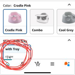 Bumbo Pink Chair W/Tray
