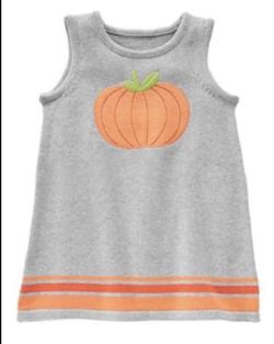 New Gymboree Thanksgiving  Sweater Pumpkin Dress Sz 4T