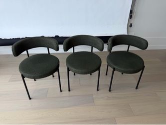 Green upholstered chairs