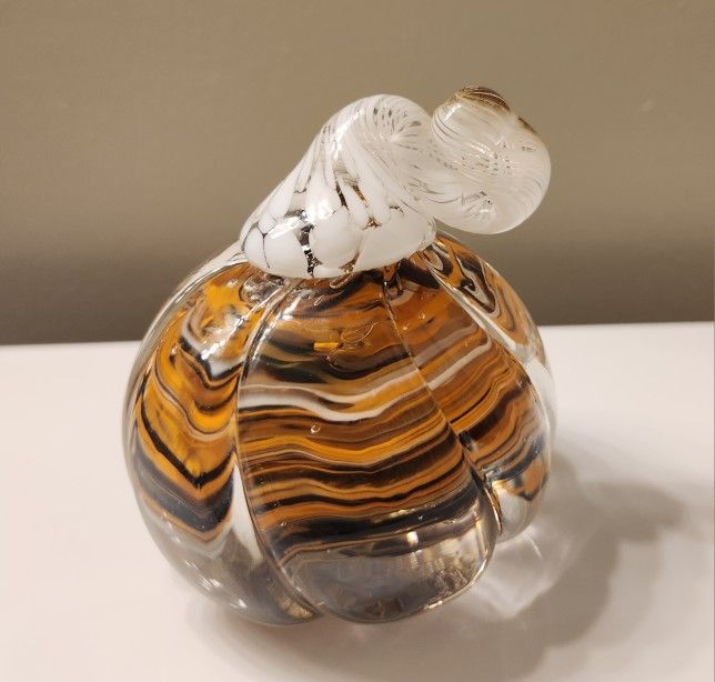 Zimmerman Art Hand Blown Glass Pumpkin 
