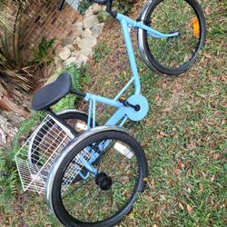 Very Nice 24" Baby Blue MIAMI SUN 3 Wheel Adult Tricycle Very Clean And Rides Great! Will Deliver