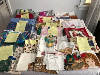 Christmas Fabric and Cutouts