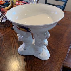 Glass Elephant Fruit Bowl
