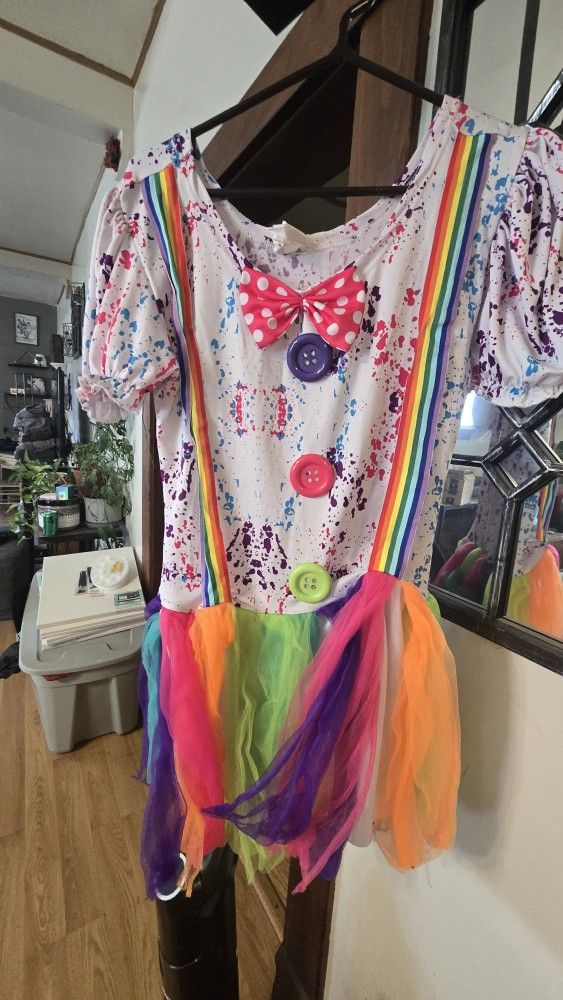 LG Rainbow Clown Costume