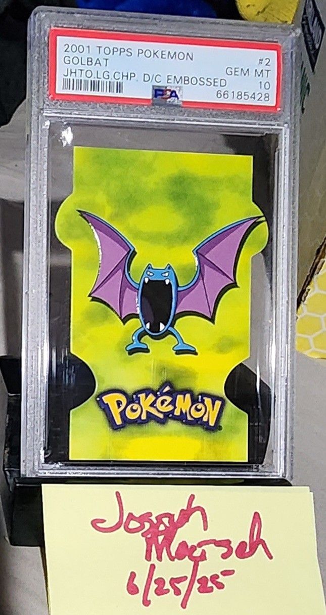 FS/NFT -PSA 10 - 2001 TOPPS POKEMON GOLBAT JOHTO LEAGUE CHAMPIONS DIE-CUT EMBOSSED #2
POPULATION #5