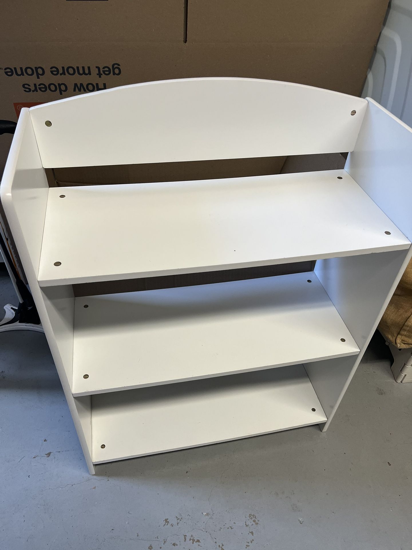 Small White Bookshelf (26 X 10 X 31 Inches)