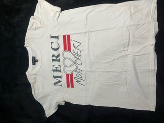 Topshop Merci Mon Chéri Graphic T-Shirt Size Medium Short Sleeve