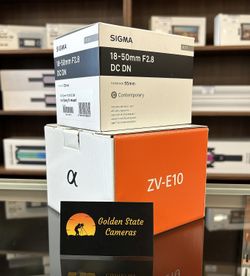 Sony ZV-E10 Mirrorless Camera with Sigma 18-50mm f/2.8 Lens (NEW, 1 year warranty)