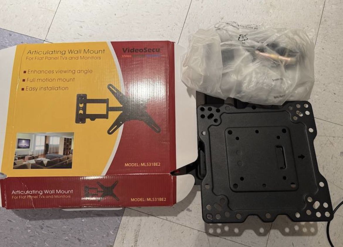 VideoSecu ML531BE2 TV Wall Mount kit with Magnetic Stud Finder and HDMI cable For Most 26-55 Flat Screen Monitor and LED TV up to 60 inch VESA 400x40