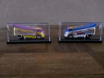 2016 Diecast Liberty Promotions/Hot Wheels Hoosier Daddy VW Drag Buses In Display Cases