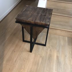Industrial rustic corner or end table