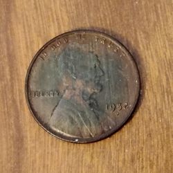 1952 USA America Lincoln wheat Penny Cent coin with beautiful toning