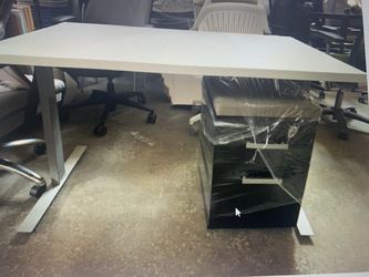 30x48 table desk with cabinet underneath