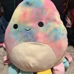 Rainbow Octopus squishmallow backpack