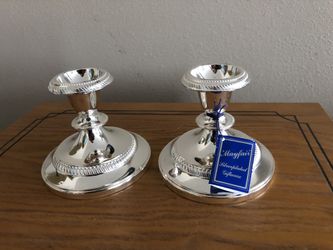 Mayfair silver plated candle holder’s.