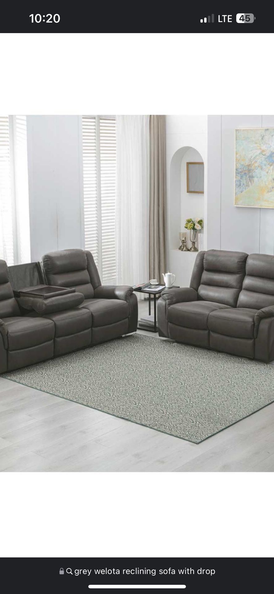 Gray Sofa &love Seat