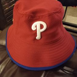 Men's Phillies New Era Red Game Day Bucket Hat