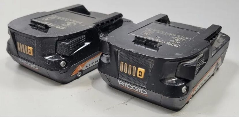 2 Pack Used Ridgid R87002, R840020 18V Lithium-Ion 2Ah Battery