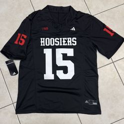 Indiana Hoosiers 15 Mendoza Black Football Jersey Adidas