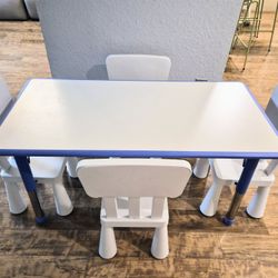 Kids Adjustable Table And Chairs