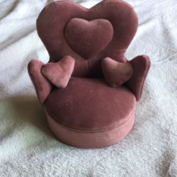 Cute Heart Couch Jewelry Holder With 3 Storage Spaces And Mirror 