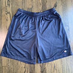 Champion Authentic Men's Black Mesh Athletic Basketball Gym Summer Shorts Large